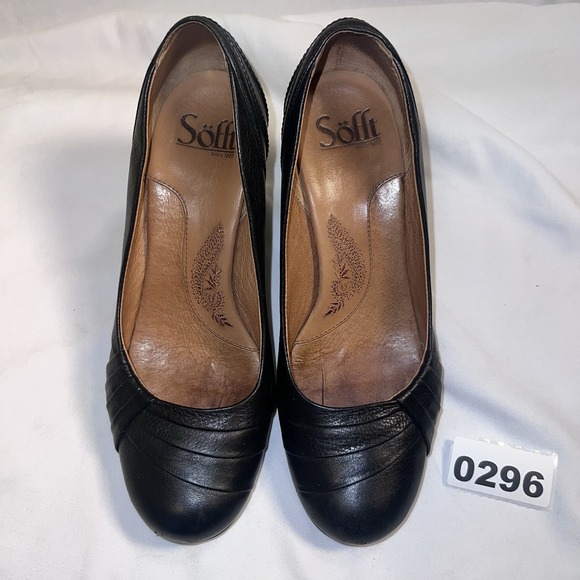 Euro Sofft Women's Vannah Black Leather Heels Pumps Size 8 Shoes - Picture 4 of 8